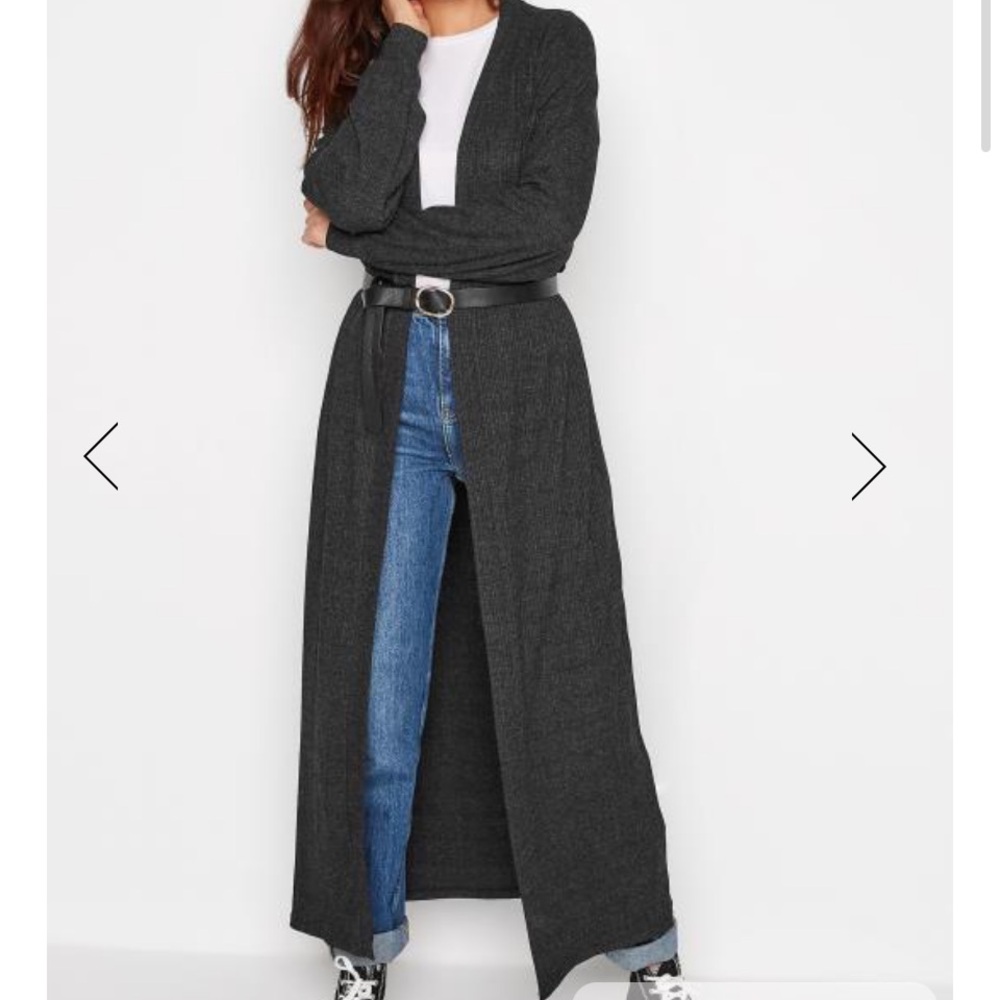 Long Tall Sally Charcoal Knit Cardigan